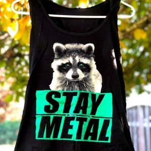 Miss May I Raccoon Stay Metal tank